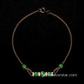 Pulseira de jadeita gelada verde pura transparente